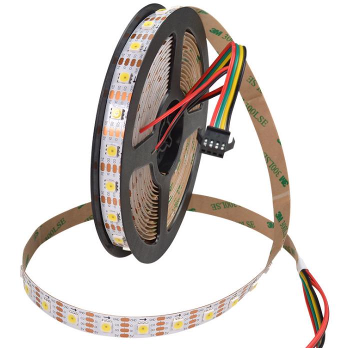 DC 5V HD107S SMD5050 built-in IC 60LEDS/M 3000k/6000k Optional Single point single control individually addressable White LED Strip Light,5M/Roll